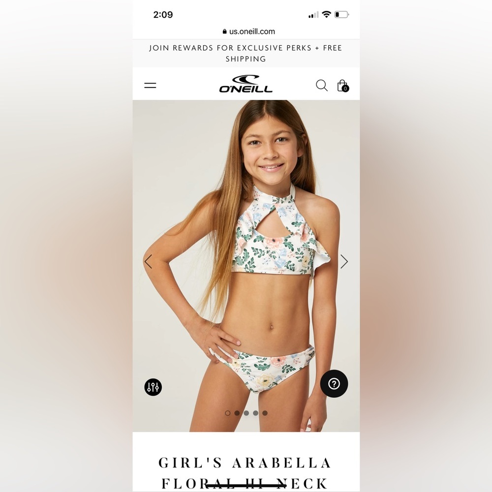 Girls O’Neill swim suit, NWT. SISE 12